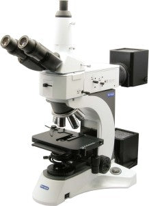 Microscopio professionale polarizzatore trinoculare planare
